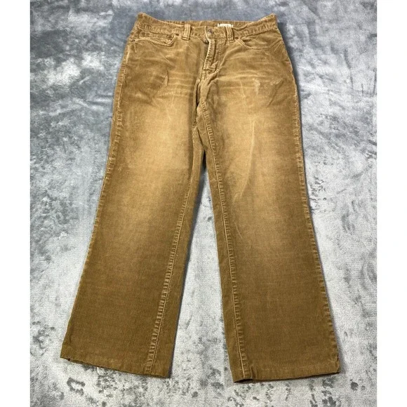 Polo Ralph Lauren Corduroy Pants Mens Fits 32x27 Brown Classic Fit Straight Leg