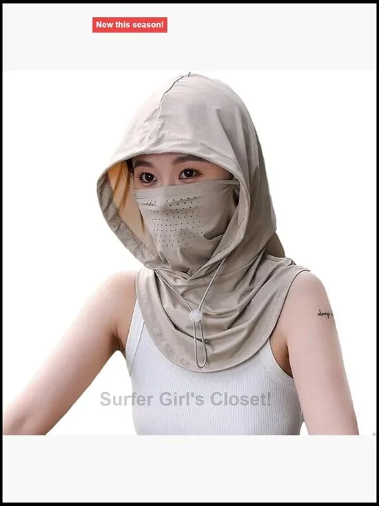 UV Protection Balaclava with Neck Guard & Face Mask for Cycling Hiking