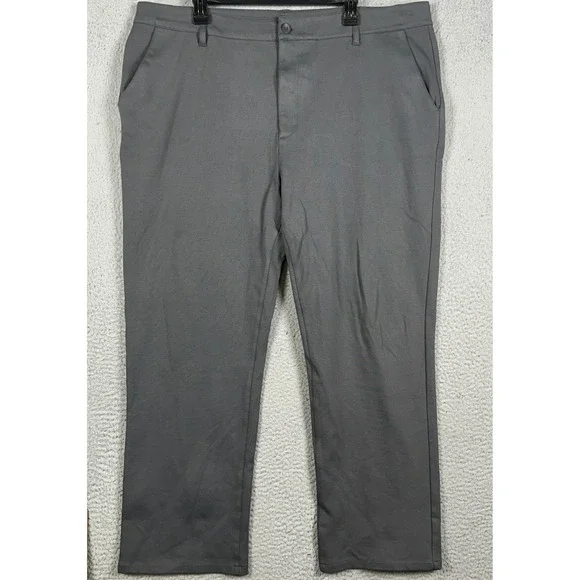 True Classic Pants Mens 42 Dark Grey Performance Tech Chino Flat Front Stretch