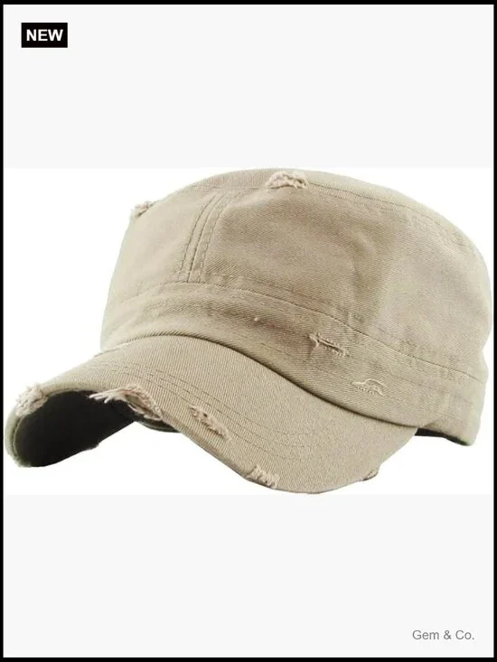 Vintage Newsboy Cap, Women's Cadet Cabbie Hat - 100% Cotton, Adjustable
