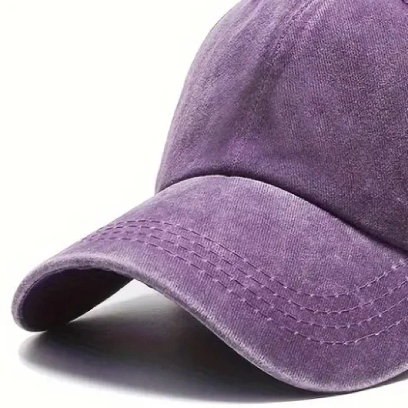 Classic Purple Washed Baseball Cap OS
