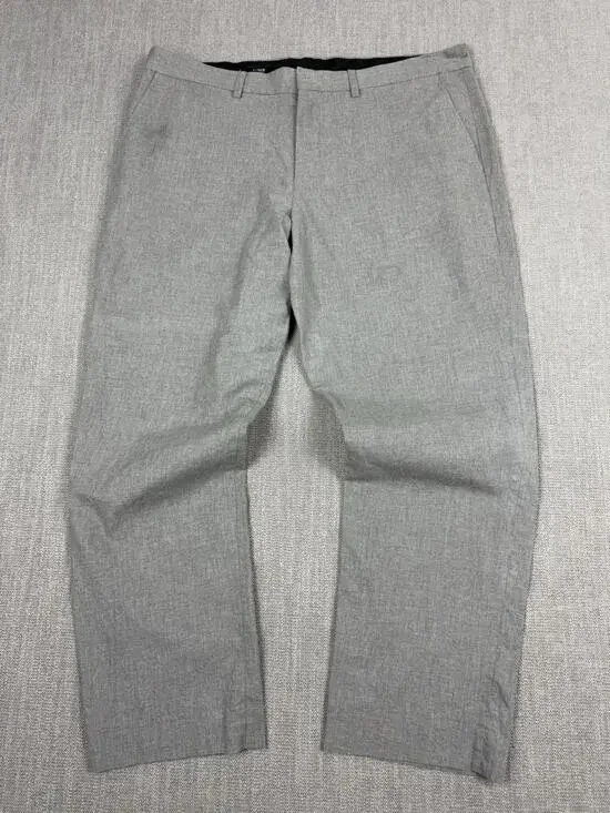J.Crew Bedford Dress Pants Men’s 36x30 Gray Flat Front Cotton Chino Trousers