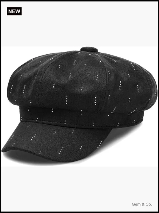 Classic Newsboy Beret Hat - Vintage Plaid Pattern, One Size Fits Most,