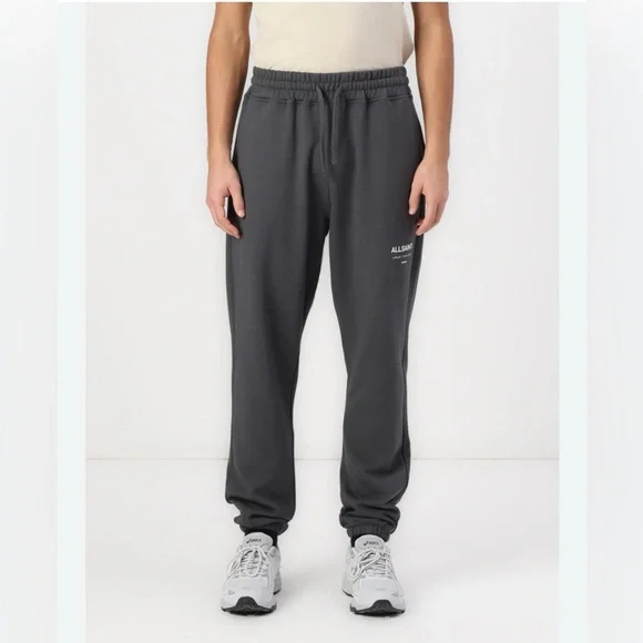 AllSaints Underground Charcoal Logo Joggers Men’s Size M Made in Portugal