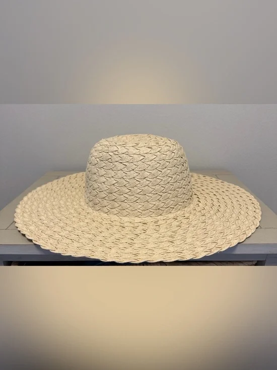 Straw Wide Brim Sun Hat Sun N Sand Boho Cottagecore Woven Beach Fedora One Size