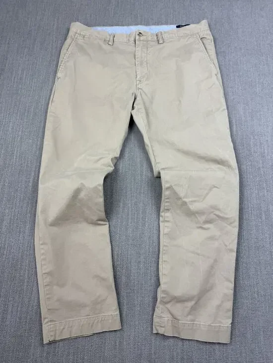 Polo Ralph Lauren Slim Stretch Chino Pants Men’s 36x30 Beige Cotton Blend