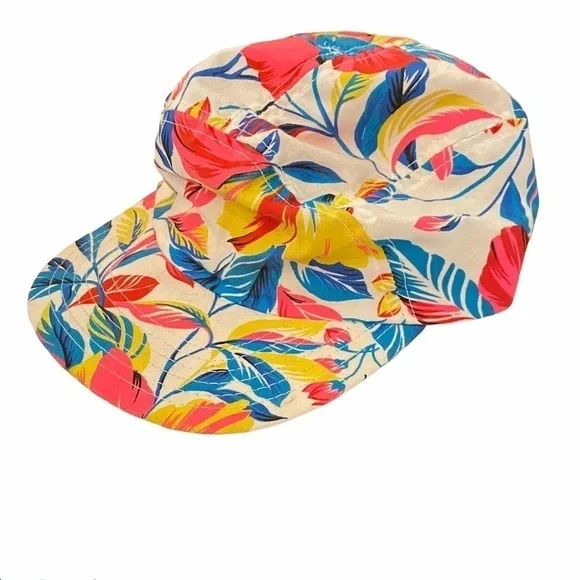Vintage Hawaiian Print Hat Adult Small