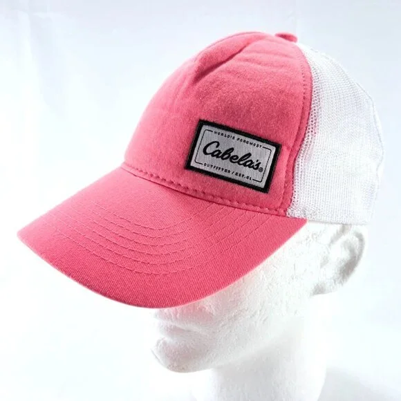 Cabela's Peach & White‎ Mesh Snapback Womens Baseball Hat