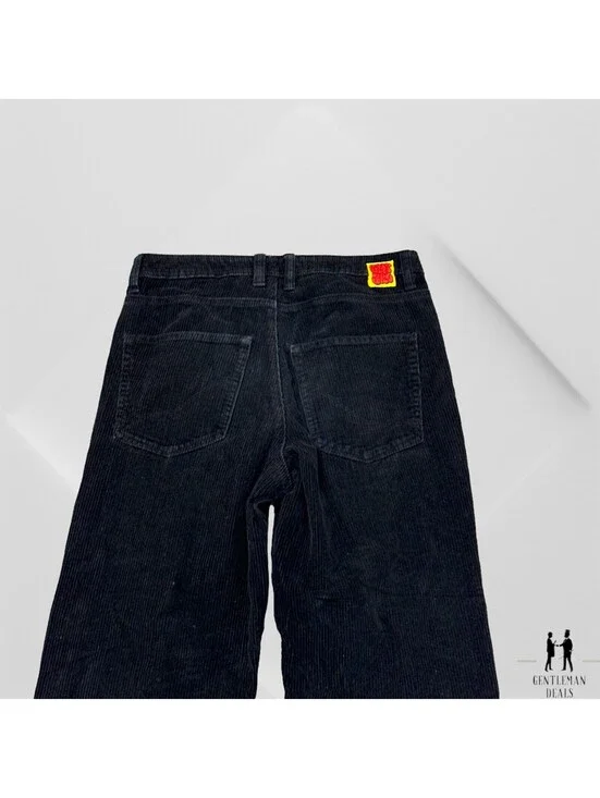 Empyre Relax Pants Mens 30 x 28 Black Corduroy Wide Leg Streetwear 90s Y2K