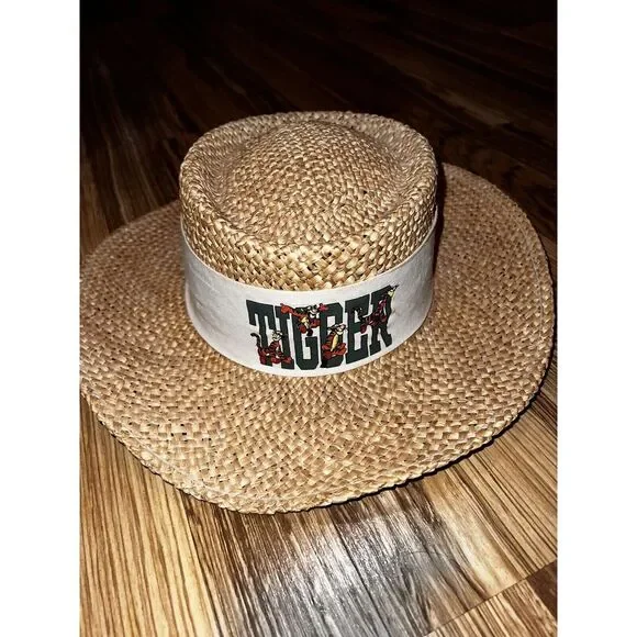 Walt Disney Rare Vintage VTG Goofy's‎ Hat Co. Tigger Straw Hat Sun