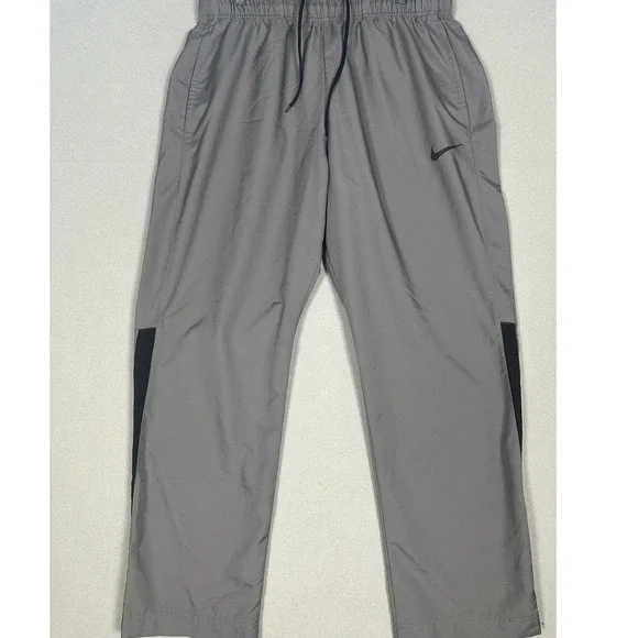 Nike Dri-FIT Pants Mens 2XL Grey Athletic Training Running Stretch Waist Swoosh