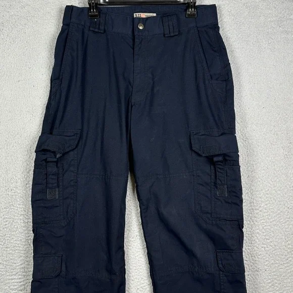 5.11 Tactical Pants Mens 34X30 Dark Navy Ripstop Cargo Work Utility Straight Leg