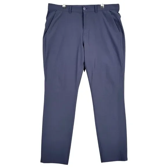 MIZZEN + MAIN Blue Helmsman Slim Performance Chino Pants Golf Preppy SIZE 36x30