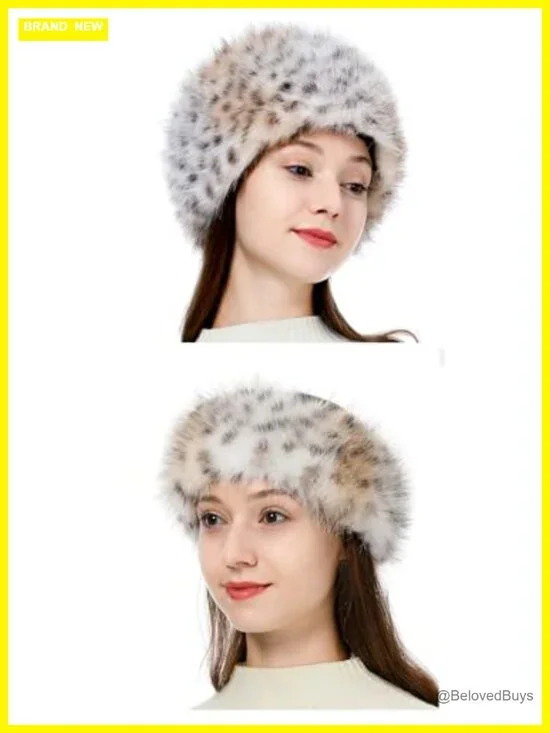 Faux Fur Bucket Hat and Headband 2pc Set
