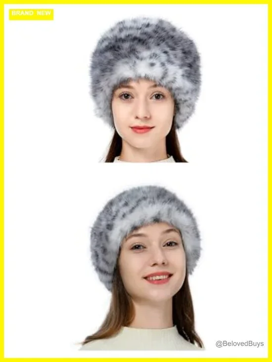 Faux Fur Bucket Hat and Headband 2pc Set
