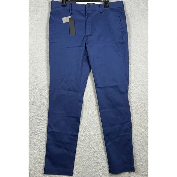 NEW Banana Republic Pants Mens 35X34 Blue Fulton Skinny Fit Rapid Movement Chino