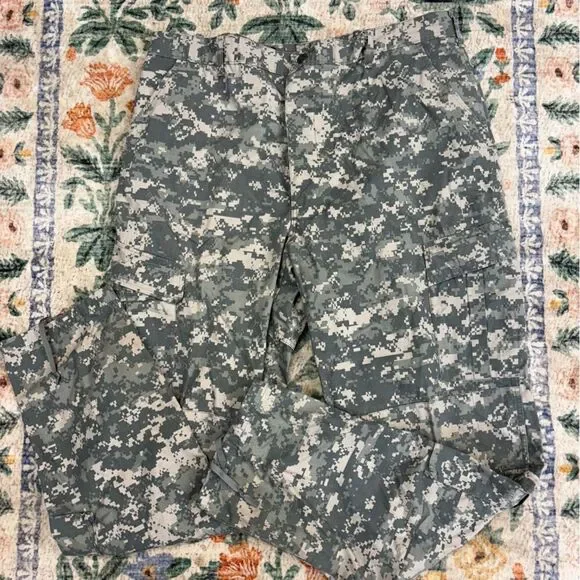 Army Combat Uniform Trouser Pant Camouflage Cargo Capri Army Issue XL EXTRA LONG