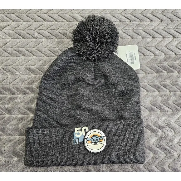 Star Wars Disney Shop Exclusive Rare 50 Mandalorian‎ Grogu Winter Cap Pom Beanie