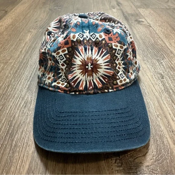 Lucky Brand Hat, Baseball Cap, Ethnic Print, Bohemian, Geometric,Size Adjustable
