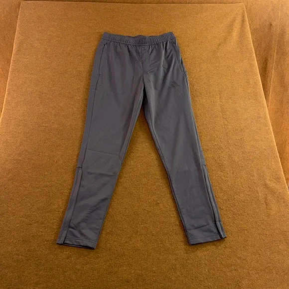 Adidas Mens Medium Gray Ankle Zip Recycled Polyester Track Pants New