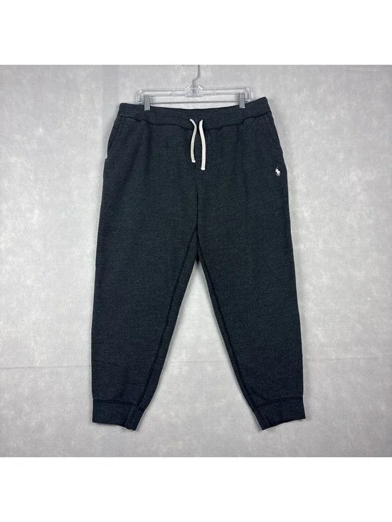 Polo Ralph Lauren Sweatpants Joggers Mens 2XL Gray Drawstring Athleisure Pony