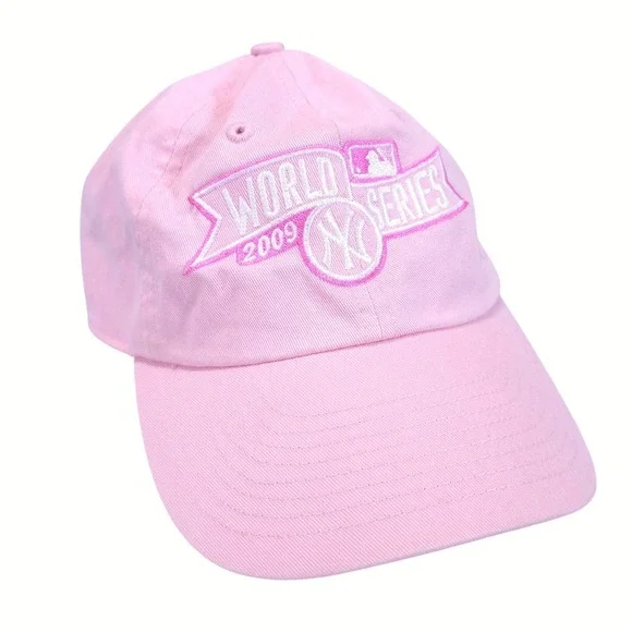 New Era New York Yankees 2009 World Series Pink Adjustable Hat Women Cap 9TWENTY