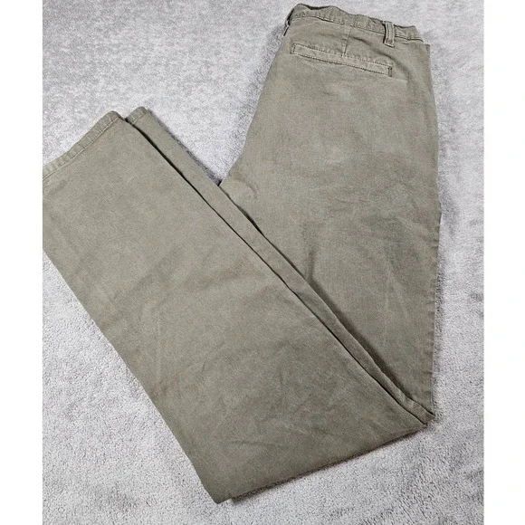 Oakley Custom Fit Mens Trousers 33 Olive Green Made in Italy Straight Leg Pants