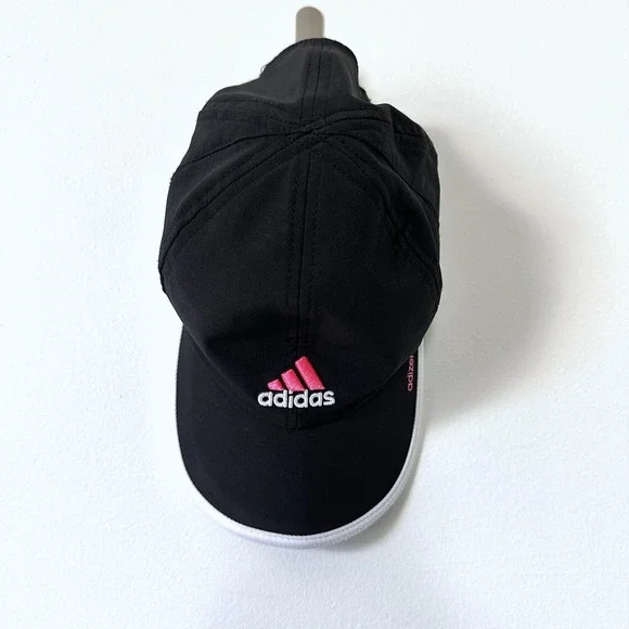 Adidas Adizero Running Hat Black Pink Performance Adjustable Cap‎ OSFA