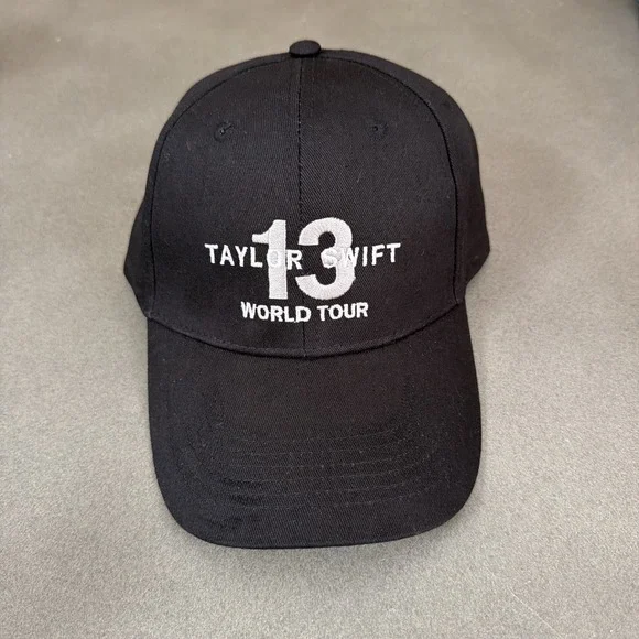 Taylor Swift World Tour 13 Hat Black With Adjustable Back