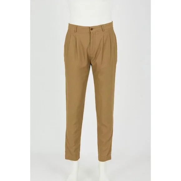 Basile Italian Pants Made Italy Brown Trousers sz 52 Large Men's Chic Milanese