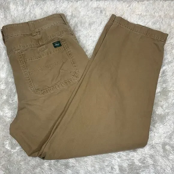 G.H. Bass Tan Heavy Canvas Utility Workwear Pants Sz 44 x 32