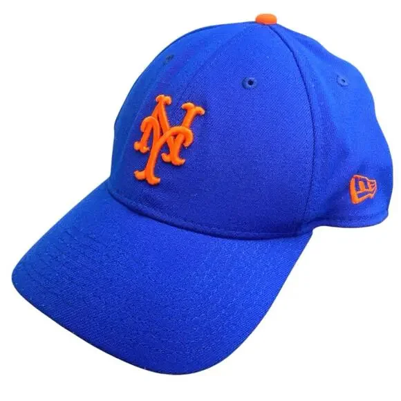 New Era New York Mets Unisex Blue Coral Embroidery MLB Logo Baseball Cap Hat M/L