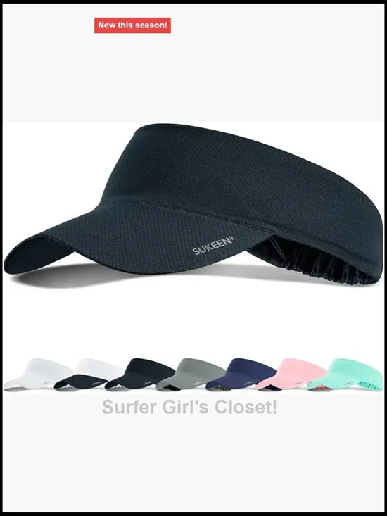 Cooling Stretchy Sun Visor UPF 50+ Adjustable Lightweight