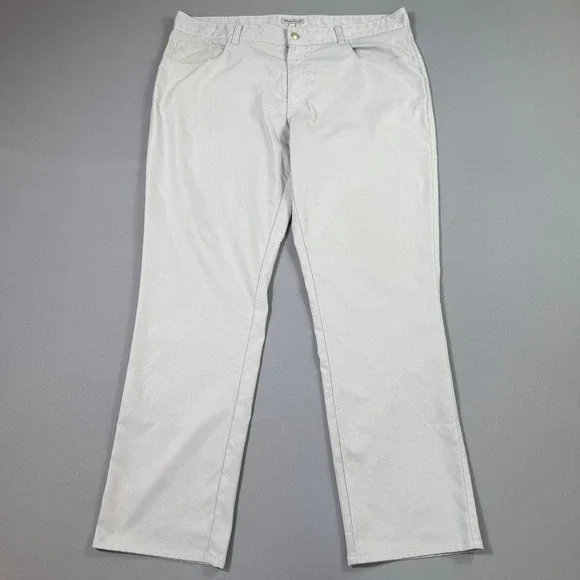 Peter Millar eb66 Performance Pants Mens 38x30 Gray 5-Pocket Golf Trousers
