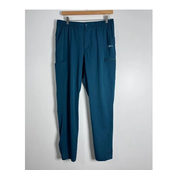 Workwear Carhartt Men Medium Scrub Pants Teal Force Rugged Flex Cargo C55106