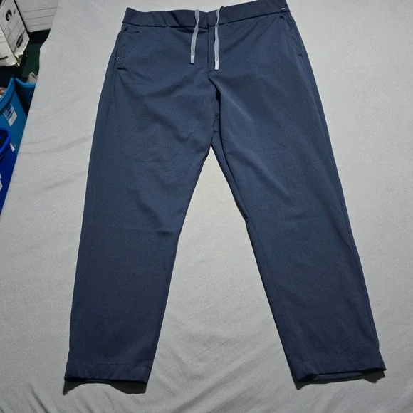Bonobos Performance Chino Pants Mens XL Navy Blue Elastic Drawstring golf travel
