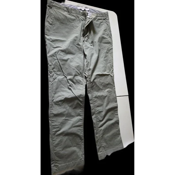 Lacoste Slim Fit Mens Chino Pants Olive Sage Green Size US 40 L34 Cotton Casual