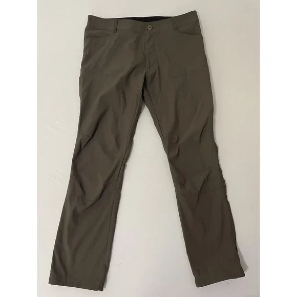 Kuhl Renegade Hiking Climbing Rock Pants Dark Brown Nylon Stretch Mens 36x32
