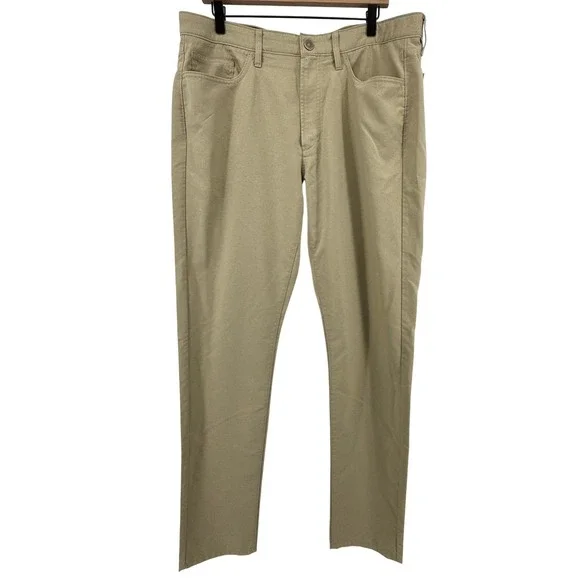 Bonobos Golf Performance Link 5 Pocket Tapered Pants Khaki Men 36x34 Lightweight