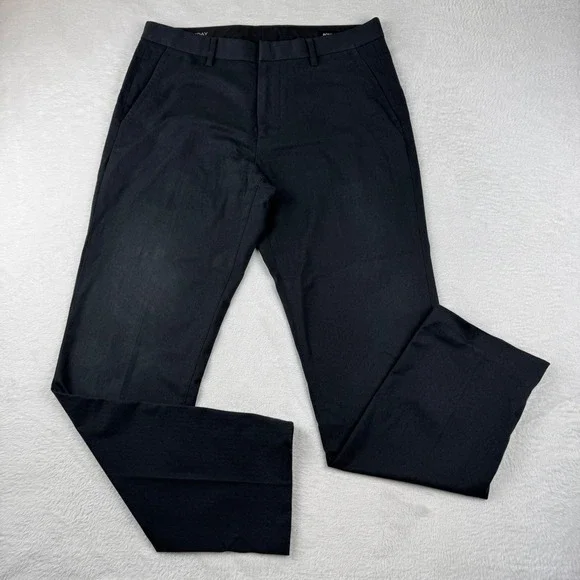 Bonobos Weekday Warrior Dress Pants Mens 33x32 Black Slim Fit Thursday Stretch