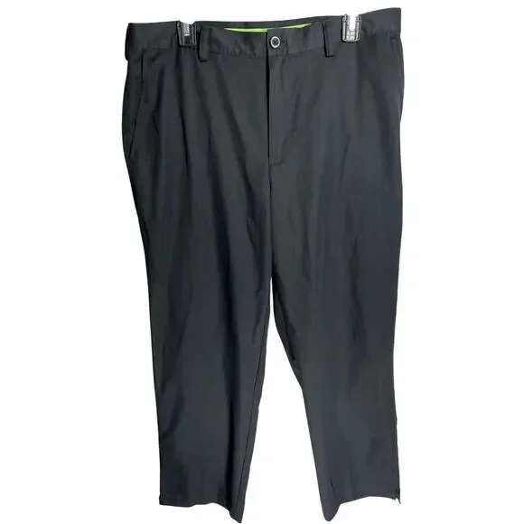 IZOD Golf Performance Pants Men Size 34 Black Mid Rise Athleisure Outdoors