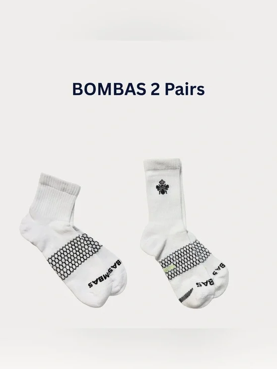 BOMBAS 1 Half Calf Sock and 1 Quarter Sock LG