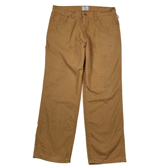 Tyndale FR Work Pants Mens 38x30 Brown Arc Rated Flame Resistant Made in USA