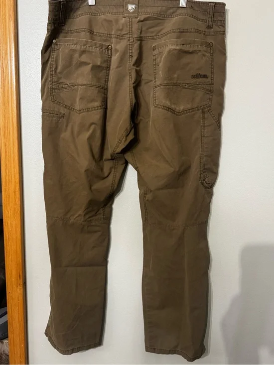 KUHL Revolver Pants Men 38x30 khakis Brown Hiking Outdoor Cargo Vintage Patina