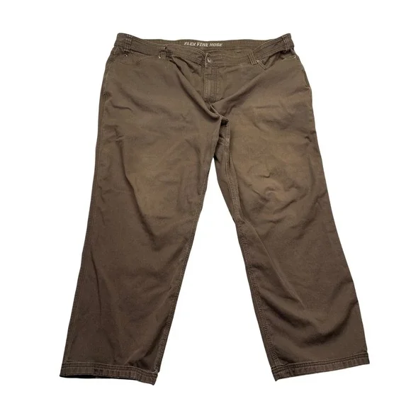 Duluth Trading Co Flex Fire Hose Relaxed Fit Work Pants Brown Sz 46 Mens‎ Chore