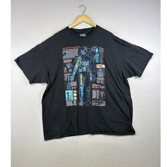 Star Wars Darth Vader Anatomy T Shirt Mens 3XL‎ Black Graphic Tee