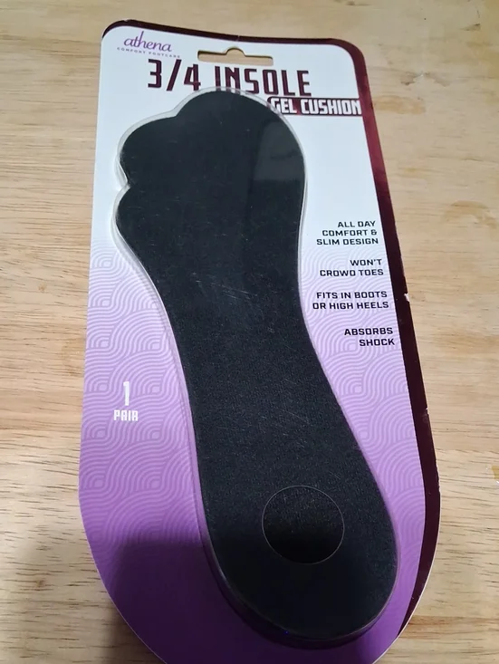 Athena Black 3/4 Gel Cushion Insole