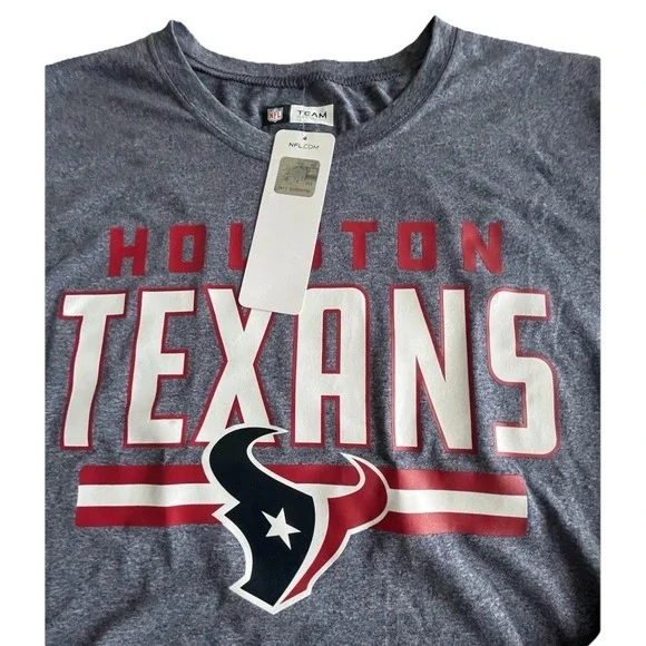 Houston Texans Men's‎ NFL Team Apparel Blue Long Sleeve Polyester Shirt Medium M