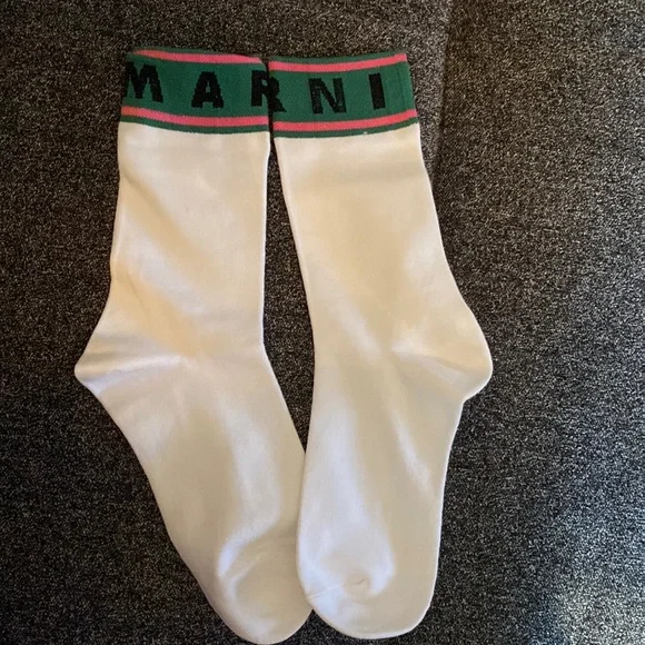 MARNI WOMEN SOCKS WITH LOGO NYLON