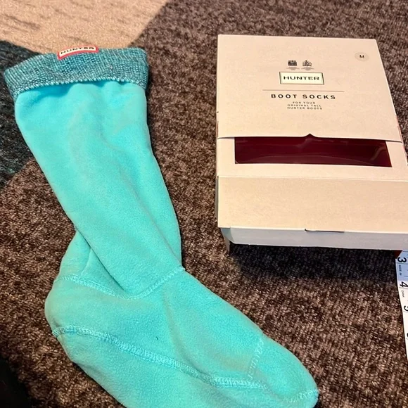 Hunter Boot Socks Black White and Green size medium